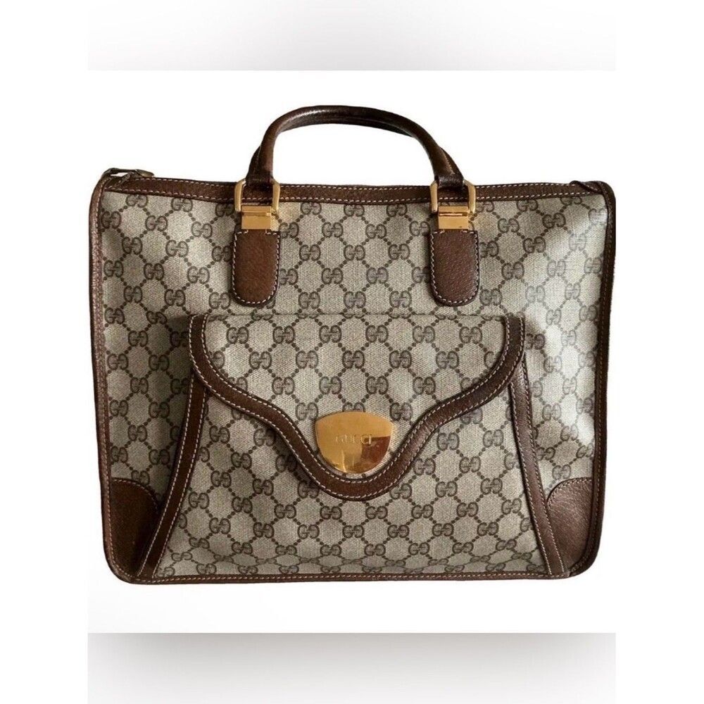 Vintage Gucci Lady lock leather handbag